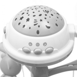 Kolotoč nad postieľku so svetelným projektorm Baby Mix grey sivá #3