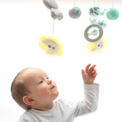 Kolotoč nad postieľku so svetelným projektorom Baby Mix mint zelená #6