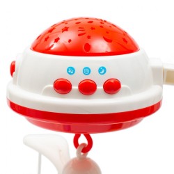 Kolotoč nad postieľku so svetelným projektorom Baby Mix red Červená #6