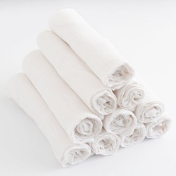 Látkové bavlnené plienky New Baby STANDARD 80 x 80 cm 10 ks biele #2