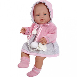Luxusná detská bábika-bábätko Berbesa Amanda 43cm ružová