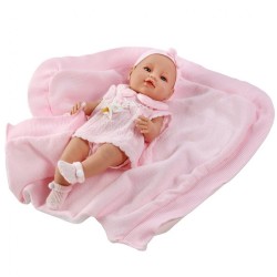 Luxusná detská bábika-bábätko Berbesa Ema 39cm ružová