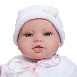 Luxusná detská bábika-bábätko Berbesa Terezka 43cm biela #1
