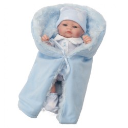 Luxusná detská bábika-bábätko chlapček Berbesa Alex 28cm modrá