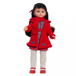 Luxusná detská bábika-dievčatko Berbesa Sára 40cm Červená