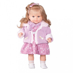 Luxusná hovoriaca detská bábika-dievčatko Berbesa Kristýna 52cm ružová