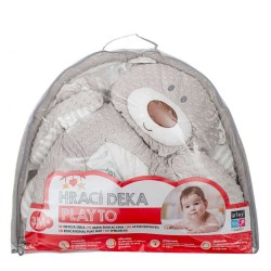 Luxusná hracia deka z minky s melódiou PlayTo medvedík (poškodený obal) sivá #6