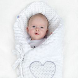 Luxusná šnurovacia Zavinovačka z Minky New Baby biela 75x75 cm #4