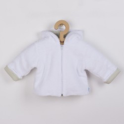 Luxusný detský zimný kabátik s kapucňou New Baby Snowy collection biela