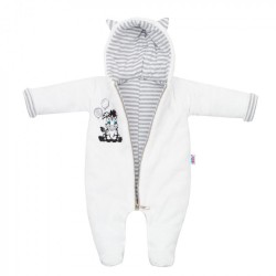 Luxusný detský zimný overal New Baby Zebra biela #1