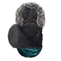 Luxusný fusak s kožušinkou New Baby zelený #1