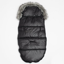 Luxusný fusak s kožušinkou Shine New Baby čierno strieborny #2