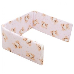 Mantinel do postieľky New Baby Love Teddy Bear pink ružová