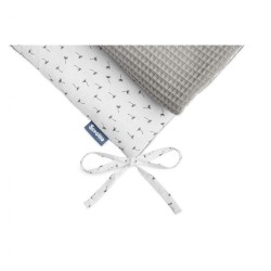 Mantinel do postieľky vafle Sensillo púpavy tmavo šedý sivá #2