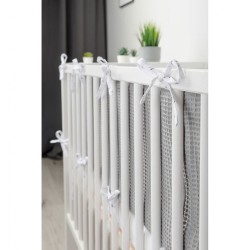 Mantinel do postieľky vafle Sensillo púpavy tmavo šedý sivá #5