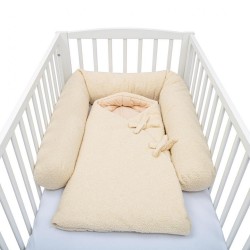 Mantinel do postieľky valec 3v1 New Baby Teddy krémový smotanová #3