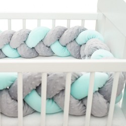 Mantinel do postieľky vrkoč Belisima zamat blankytne modrý #1