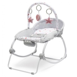 Multifunkčné hojdacie lehátko pre miminko Baby Mix hviezdičky ružové #1