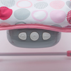 Multifunkčné hojdacie lehátko pre miminko Baby Mix ružovo-biele #3