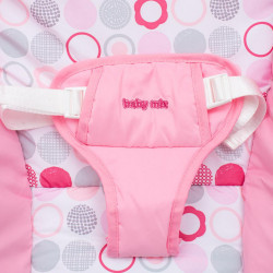 Multifunkčné hojdacie lehátko pre miminko Baby Mix ružovo-biele #4