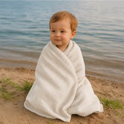 Mušelínová detská deka New Baby 70x100 cm linen podľa obrázku #1