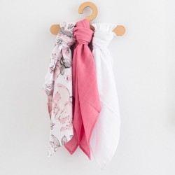 Mušelínová plienka New Baby 60x80 cm 3 ks DIEVČA podľa obrázku
