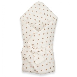 Mušelínová šnurovacia zavinovačka New Baby little heart podľa obrázku