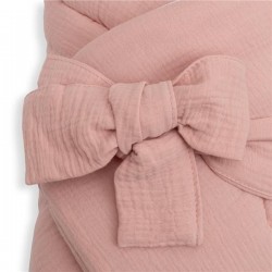 Mušelínová šnurovacia zavinovačka New Baby old pink ružová #1
