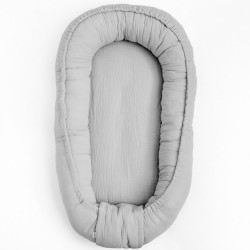 Mušelínové hniezdočko pre bábätko New Baby light grey zelená #1