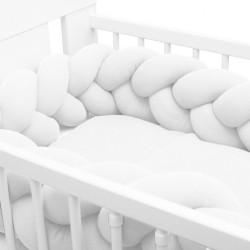 Mušelínový mantinel do postieľky vrkoč New Baby bialý biela #2
