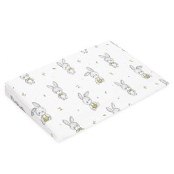 Mušelínový poťah na detský vankúš - klin New Baby STANDARD 59x37cm bunny multicolor