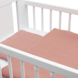 Mušelínový set s výplňou New Baby 80x70 cm ružový #2