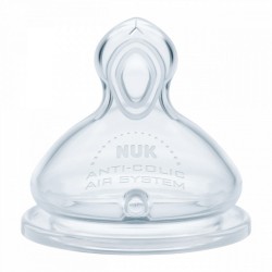 Náustok-Cumlík Flow Control Nuk 6+ m  2 ks transparentná
