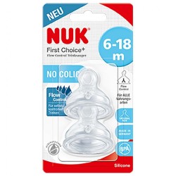 Náustok Flow Control Nuk 6-18 m  2 ks transparentná #2