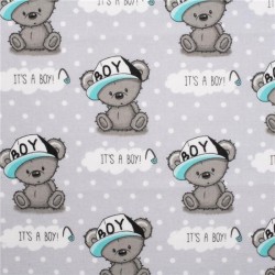 Nepremokavá flanelová podložka New Baby boy sivá #1