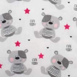 Nepremokavá flanelová podložka New Baby Cute Teddy ružová #1
