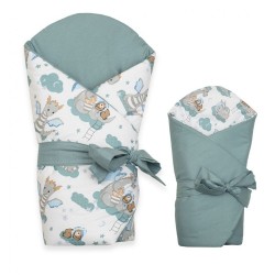 Obojstranná detská zavinovačka New Baby Dráčik 80x80 cm zelená