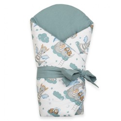 Obojstranná detská zavinovačka New Baby Dráčik 80x80 cm zelená #1