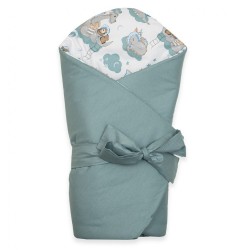 Obojstranná detská zavinovačka New Baby Dráčik 80x80 cm zelená #2