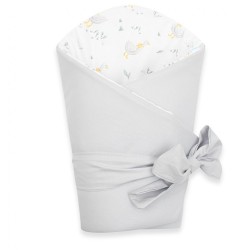 Obojstranná detská zavinovačka New Baby Husičky 80x80 cm sivá #1