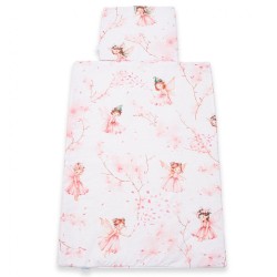 Obojstranný Set z Velvet a bavlny do kočíka New Baby Víly ružová #2