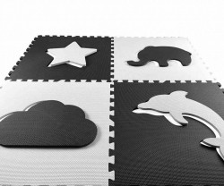 Penové puzzle podložka ohrádka Milly Mally Jolly 2x2 Grey sivá #3