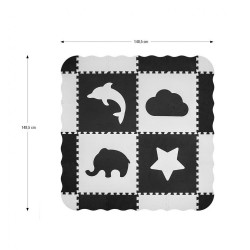 Penové puzzle podložka ohrádka Milly Mally Jolly 2x2 Grey sivá #8