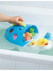 Plastový box na hračky do vane Akuku sivý #3