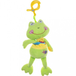 Plyšová hračka s hracím strojčekom žabka zelená