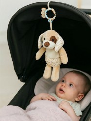 Plyšová hračka s vibráciou Baby Mix psík hnedý #1