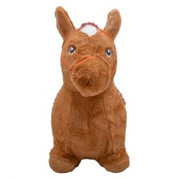 Plyšový skákací koník so zvukom Baby Mix hnedý #1