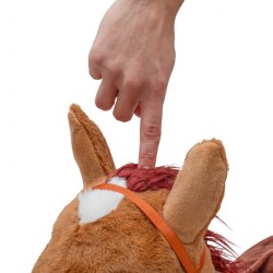 Plyšový skákací koník so zvukom Baby Mix hnedý #5