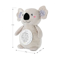 Plyšový zaspávačik koala s projektorom Milly Mally sivá #4