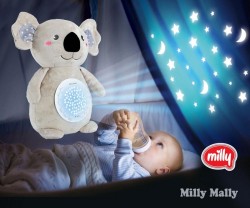 Plyšový zaspávačik koala s projektorom Milly Mally sivá #6